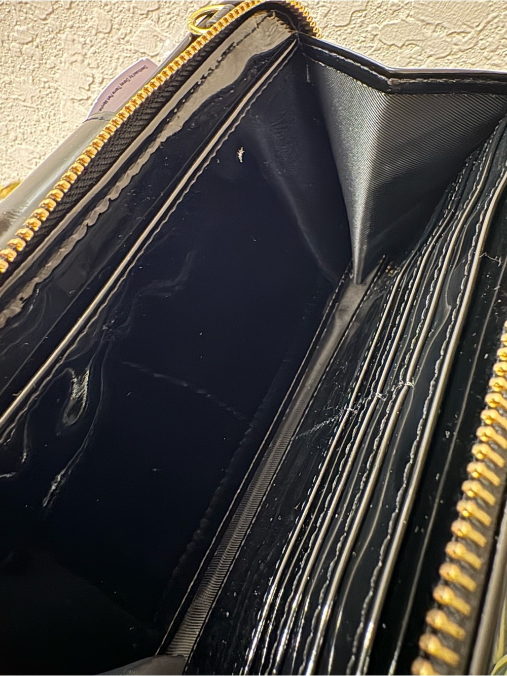 Disney Black Embossed Mickey with Gold Wallet or Crossbody BRAND NEW! - Picture 6 of 6